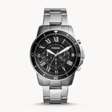 Buy Shop Fossil Grant Sport Chronograph Black Dial Silver Steel Strap Watch for Men - FS5236 USA Online