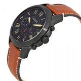 Buy Shop Fossil Grant Chronograph Black Dial Brown Leather Strap Watch for Men - FS5241 USA Online