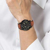 Buy Shop Fossil Grant Chronograph Black Dial Brown Leather Strap Watch for Men - FS5241 USA Online