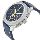 Buy Shop Fossil Machine Chronograph Blue Dial Blue Leather Strap Watch for Men - FS5262 USA Online