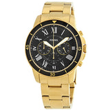 Buy Shop Fossil Inscription Automatic Black Dial Gold Steel Strap Watch for Men - FS5267 USA Online