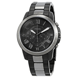 Buy Shop Fossil Grant Chronograph Black Dial Two Tone Steel Strap Watch for Men - FS5269 USA Online