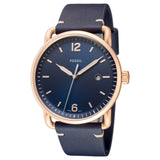 Buy Shop Fossil The Commuter Blue Dial Blue Leather Strap Watch for Men - FS5274 USA Online