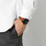 Buy Shop Fossil Commuter Three Hand Date Black Dial Brown Leather Strap Watch for Men - FS5276 USA Online