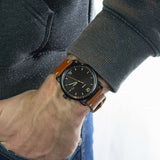 Buy Shop Fossil Commuter Three Hand Date Black Dial Brown Leather Strap Watch for Men - FS5276 USA Online