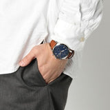 Buy Shop Fossil Townsman Chronograph Blue Dial Brown Leather Strap Watch for Men - FS5279 USA Online