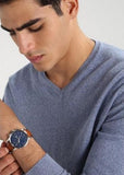 Buy Shop Fossil Townsman Chronograph Blue Dial Brown Leather Strap Watch for Men - FS5279 USA Online
