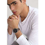 Buy Shop Fossil Townsman Chronograph Black Dial Brown Leather Strap Watch for Men - FS5280 USA Online
