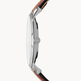 Buy Shop Fossil Minimalist Blue Dial Brown Leather Strap Watch for Men - FS5304 USA Online