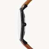Buy Shop Fossil The Minimalist Black Dial Brown Leather Strap Watch for Men - FS5305 USA Online