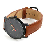 Buy Shop Fossil The Minimalist Black Dial Brown Leather Strap Watch for Men - FS5305 USA Online