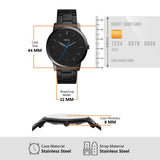 Buy Shop Fossil The Minimalist Black Dial Black Steel Strap Watch for Men - FS5308 USA Online