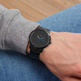 Buy Shop Fossil The Minimalist Black Dial Black Steel Strap Watch for Men - FS5308 USA Online