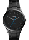 Buy Shop Fossil The Minimalist Black Dial Black Steel Strap Watch for Men - FS5308 USA Online