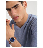 Buy Shop Fossil Commuter Blue Dial Blue Leather Strap Watch for Men - FS5325 USA Online