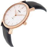 Buy Shop Fossil The Minimalist Slim White Dial Blue Leather Strap Watch for Men - FS5371 USA Online
