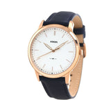 Buy Shop Fossil The Minimalist Slim White Dial Blue Leather Strap Watch for Men - FS5371 USA Online