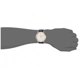 Buy Shop Fossil The Minimalist Slim White Dial Blue Leather Strap Watch for Men - FS5371 USA Online
