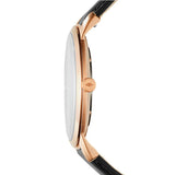 Buy Shop Fossil The Minimalist Black Dial Black Leather Strap Watch for Men - FS5376 USA Online