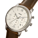 Buy Shop Fossil Neutra Chronograph White Dial Brown Leather Strap Watch for Men - FS5380 USA Online