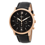 Buy Shop Fossil Neutra Chronograph Black Dial Black Leather Strap Watch for Men - FS5381 USA Online