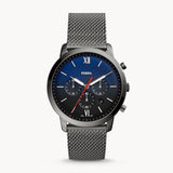 Buy Shop Fossil Neutra Chronograph Blue Dial Silver Mesh Bracelet Watch for Men - FS5383 USA Online