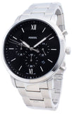 Buy Shop Fossil Neutra Chronograph Black Dial Silver Steel Strap Watch for Men - FS5384 USA Online