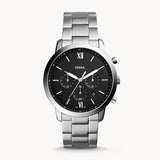Buy Shop Fossil Neutra Chronograph Black Dial Silver Steel Strap Watch for Men - FS5384 USA Online