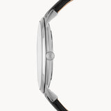 Buy Shop Fossil The Minimalist Three Hand Black Dial Black Leather Strap Watch for Men - FS5398 USA Online