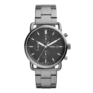 Buy Shop Fossil The Commuter Black Dial Grey Steel Strap Watch for Men - FS5400 USA Online