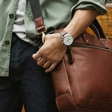 Buy Shop Fossil The Commuter White Dial Brown Leather Strap Watch for Men - FS5402 USA Online