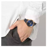 Buy Shop Fossil The Commuter Blue Dial Blue Leather Strap Watch for Men - FS5404 USA Online