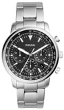 Buy Shop Fossil Goodwin Chronograph Black Dial Silver Steel Strap Watch for Men - FS5412 USA Online