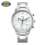 Buy Shop Fossil Neutra Chronograph White Dial Silver Steel Strap Watch for Men - FS5433 USA Online