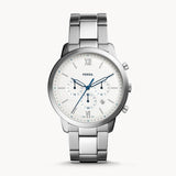 Buy Shop Fossil Neutra Chronograph White Dial Silver Steel Strap Watch for Men - FS5433 USA Online