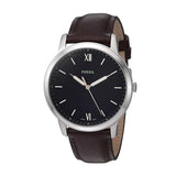 Buy Shop Fossil The Minimalist 3H Black Dial Brown Leather Strap Watch for Men - FS5464 USA Online