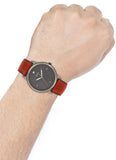 Buy Shop Fossil The Minimalist 3H Grey Dial Brown Leather Strap Watch for Men - FS5479 USA Online