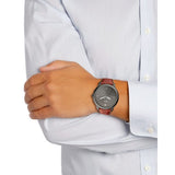 Buy Shop Fossil The Minimalist 3H Grey Dial Brown Leather Strap Watch for Men - FS5479 USA Online