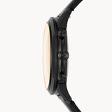 Buy Shop Fossil Goodwin Chronograph Black Dial Black Leather Strap Watch for Men - FS5585 USA Online