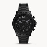 Buy Shop Fossil Bowman Chronograph Black Dial Black Steel Strap Watch for Men - FS5603 USA Online