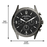 Buy Shop Fossil Forrester Chronograph Black Dial Grey Steel Strap Watch for Men - FS5606 USA Online