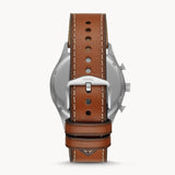 Buy Shop Fossil Forrester Chronograph Blue Dial Brown Leather Strap Watch for Men - S5607 USA Online
