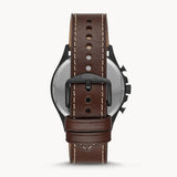 Buy Shop Fossil Dillinger Chronograph White Dial Brown Leather Strap Watch for Men - FS5674 USA Online
