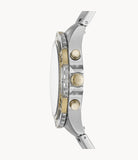 Buy Shop Fossil Garrett Analog Black Dial Two Tone Steel Strap Watch for Men - FS5771 USA Online