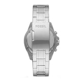 Buy Shop Fossil Garrett Chronograph Blue Dial Silver Steel Strap Watch for Men - FS5623 USA Online