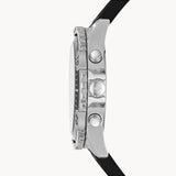 Buy Shop Fossil Garrett Chronograph Black Dial Black Rubber Strap Watch for Men - FS5624 USA Online