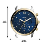 Buy Shop Fossil Neutra Chronograph Blue Dial Two Tone Steel Strap Watch for Men - FS5706 USA Online