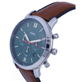 Buy Shop Fossil Neutra Chronograph Green Dial Brown Leather Strap Watch for Men - FS5735 USA Online