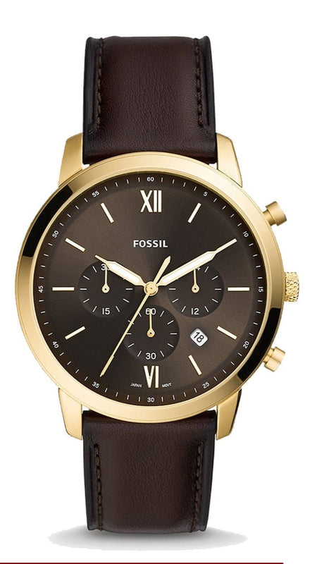 Buy Shop Fossil Neutra Chronograph Brown Dial Brown Leather Strap Watch for Men - FS5763 USA Online