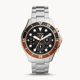 Buy Shop Fossil FB-03 Chronograph Black Dial Silver Steel Strap Watch for Men - FS5768 USA Online